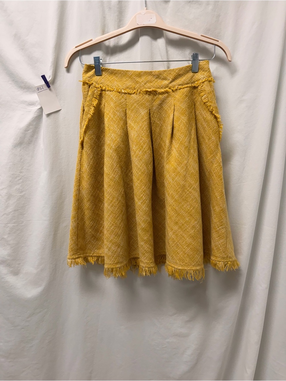 Vintage Anthropologie Hem Yellow A-Line Skirt